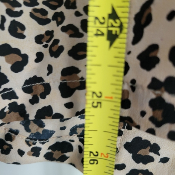 Quo-Silk Animal Print Button Down Short Sleece Shirt Blouse Women's Size 2xl - Picture 3 of 7